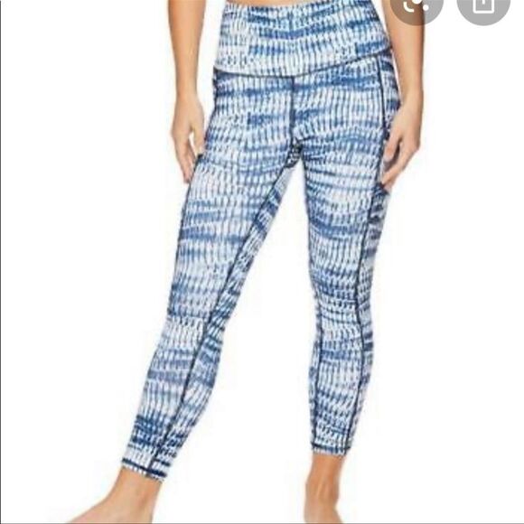 Gaiam Tie Dye Cropped Leggings With Side Pockets Size S - Picture 1 of 6